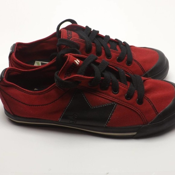 Macbeth Vegan Textile Product Red Sneakers 6 - Picture 2 of 5